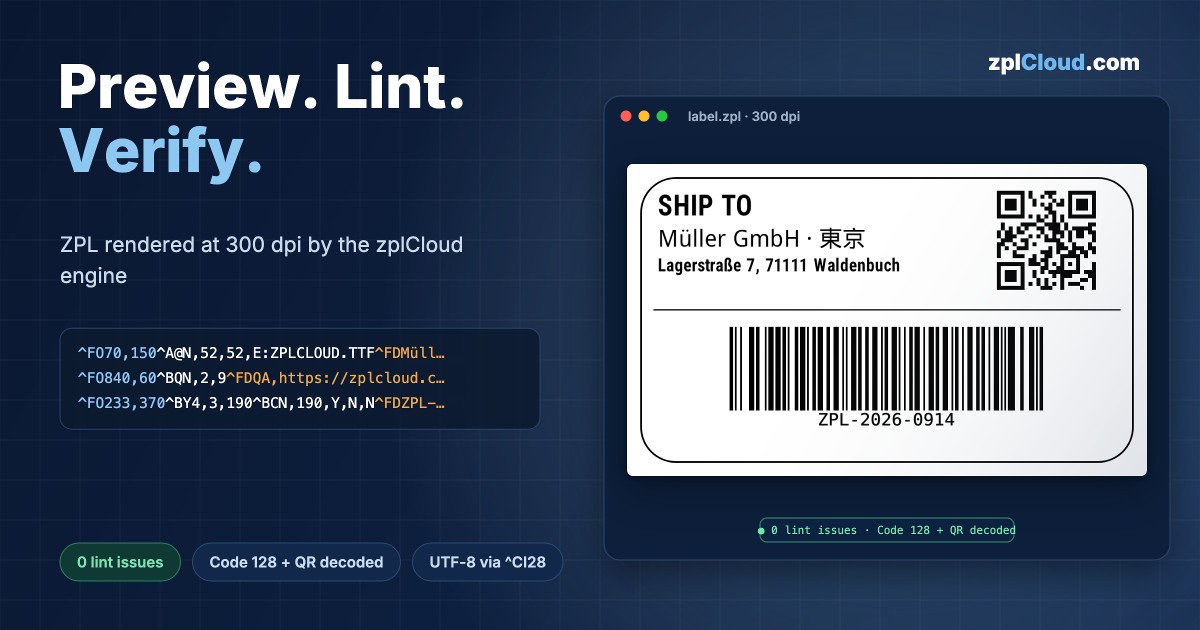Online ZPL Viewer: Preview, Lint and Verify ZPL Labels Before They Print