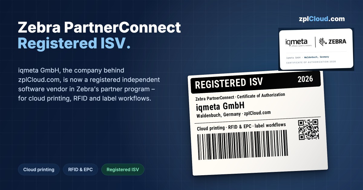 iqmeta GmbH joins Zebra Technologies' PartnerConnect program